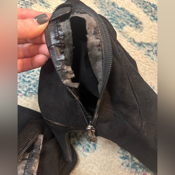 BCBGeneration Black Suede Raymona Slouch Boot - Picture 8 of 9